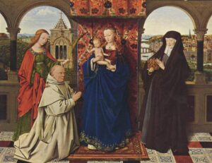 Jan van Eyck Virgen con el Niño y los Santos