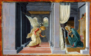 Anunciación Botticelli alfabetizacion visual