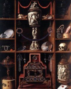 Curaduria de arte Gabinete de curiosidades pintado por Georg Hainz en 1666