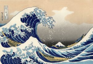 ukiyo e La gran ola de Kanagawa, grabado de Katsushika Hokusai, c.1830