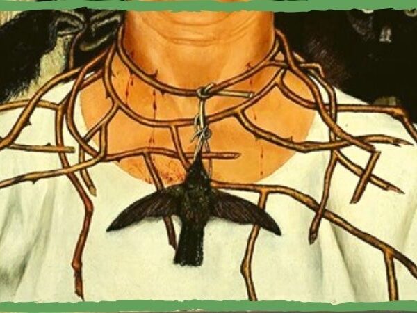 Autorretrato con collar de espinas y colibrí