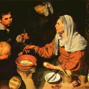 La vieja friendo uevos - Diego Velazquez