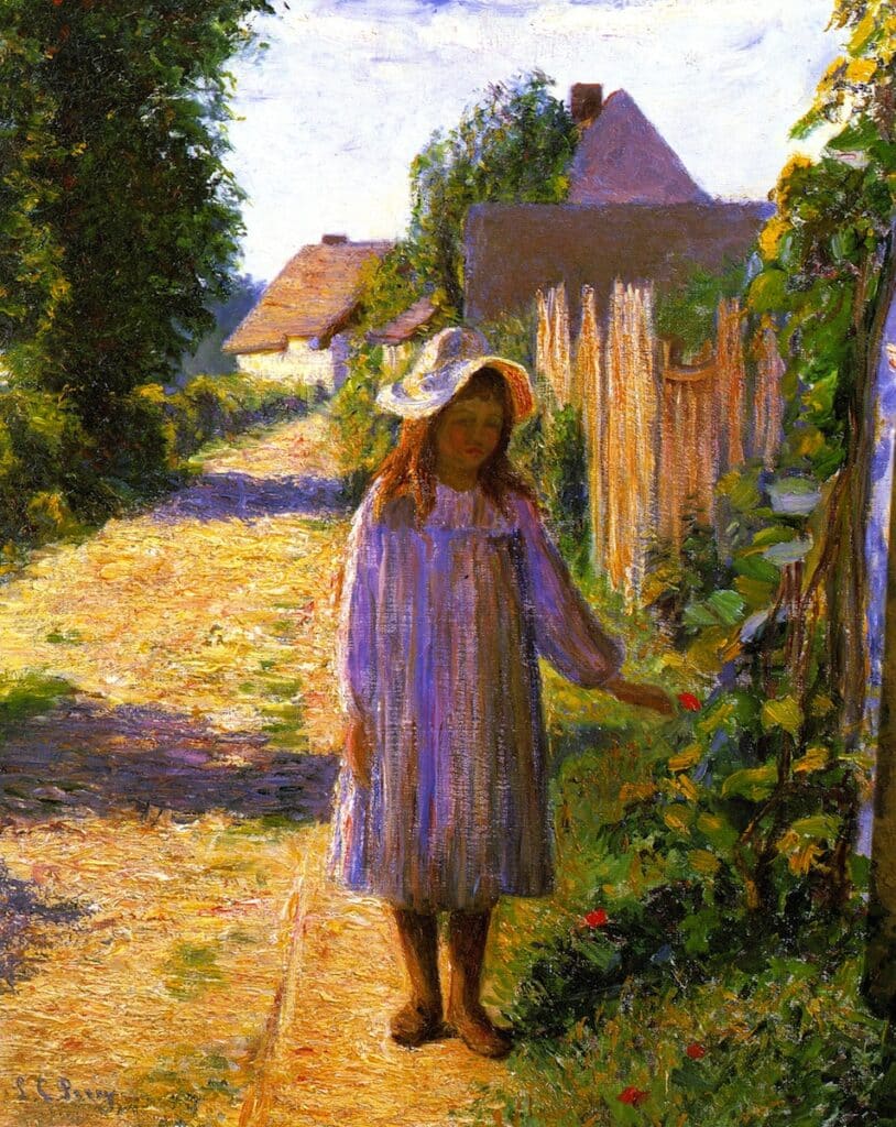 Retrato de niña en el campo