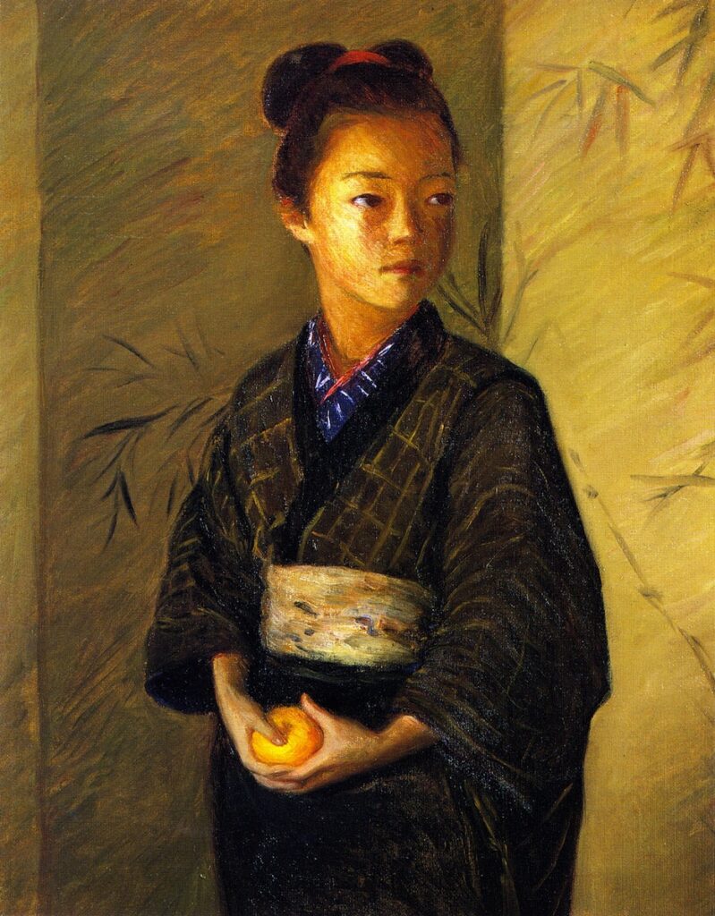 Lilla Cabot Perry, Retrato de una niña con una naranja, 1901