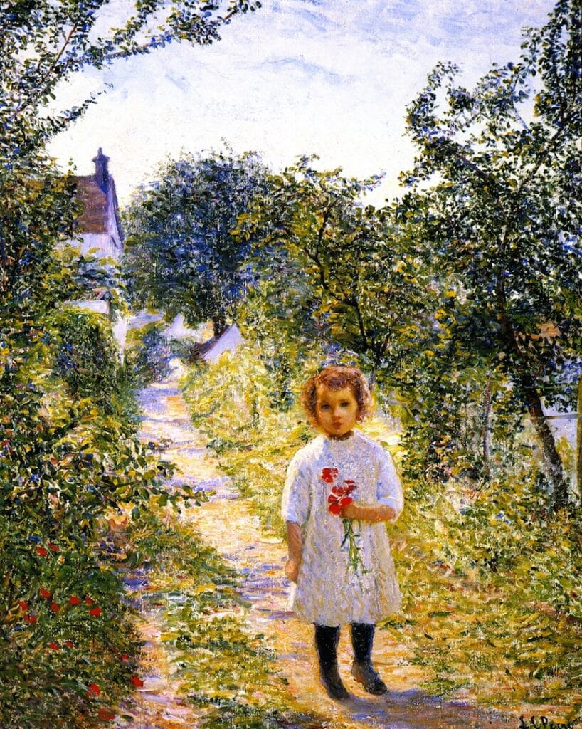 Lilla Cabot Perry, Niña en el campo, 1907