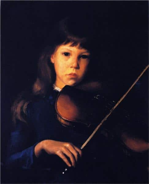 Ni´na tocando violino