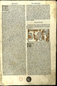 una pagina del manuscripto medieval - Layenda Dorada