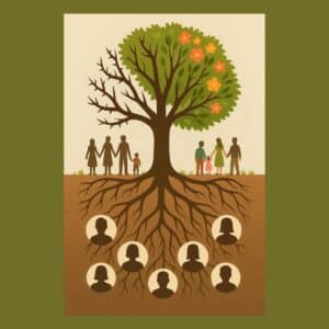ilustración de un árbol genealógico